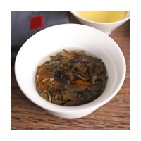 福鼎陳皮貢眉白茶 新會(huì)陳皮150克壽眉白茶餅 茶葉廠家批發(fā) 定制