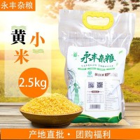 朝陽黃小米5斤袋裝農家自種月子米寶寶米廠家批發(fā)黃小米2.5kg